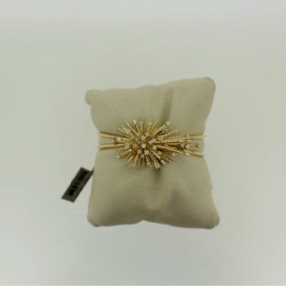 David Yurman supernova cuff bracelet with diamond in 18 k gold size M - Picture 3 of 16